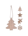 Decoration De Noel Suspension Bois 10cm
