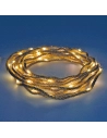 Guirlande Batterie Fixe 30 Microleds Corde De Jute Lumière Blanche Chaude 5,03m
