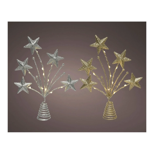 Ornement De Tasse De Sapin De Noël Étoile 5x21x31cm 12 Leds Couleurs Assorties