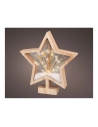 Étoile En Bois Avec Microleds 4x26x28cm 25 Leds