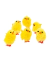 Set De 6 Poussins Chenille Pour Paques 4cm