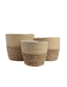 Pack De 3 Paniers En Toile De Jute Ø20 20x20x17cm