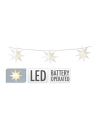 Décoratif Guirlande Star 10 Leds Lumière Blanche Chaude. 1,8m