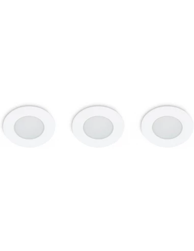 Lot de 3 spots 5w encastrable led integré ip65 rond blanc - PROLIGHT