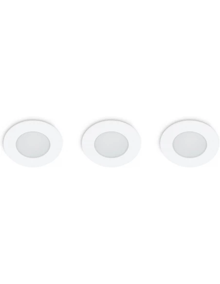 Lot de 3 spots 5w encastrable led integré ip65 rond blanc - PROLIGHT