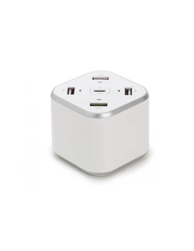 station usb intelligente avec 3 x usb + 1 x usb quick charge 3.0 + 1 sortie type c - max. 9,6 a - max. 48,0 w - blanc