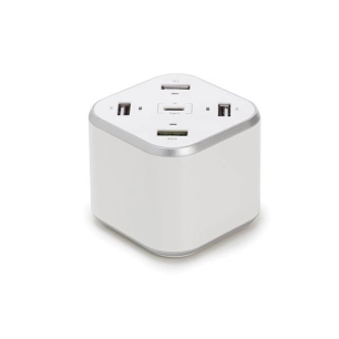 station usb intelligente avec 3 x usb + 1 x usb quick charge 3.0 + 1 sortie type c - max. 9,6 a - max. 48,0 w - blanc
