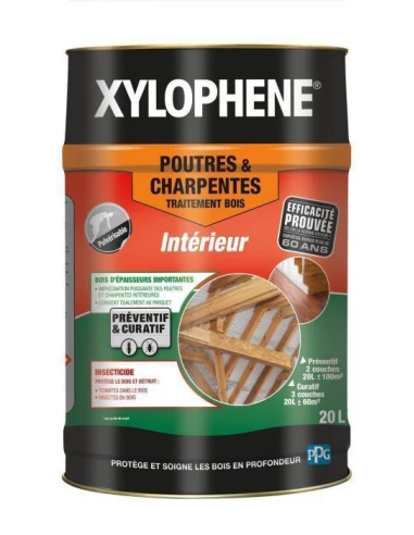 Traitement Insecticide Poutres et Charpentes 20 Litres - XYLOPHENE