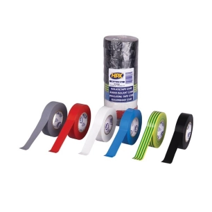 5 pvc insulating tape vde - mixed 19mm x 20m - set of 10