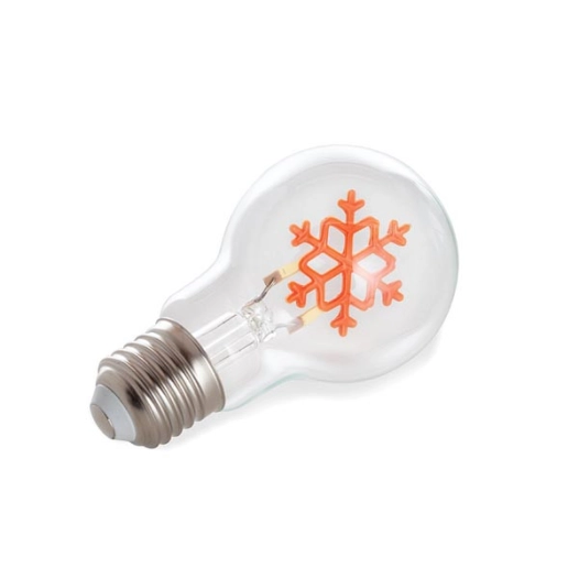 deco bulb - ampoule led - filament doré en forme de flocon de neige - 220-240 v