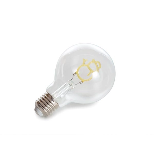 deco bulb - ampoule led - filament doré en forme de bonhomme de neige - 220-240 v