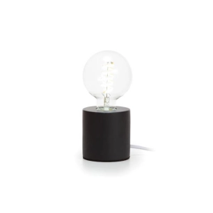 lamp base - socle de lampe décoratif - noir - cylindrique