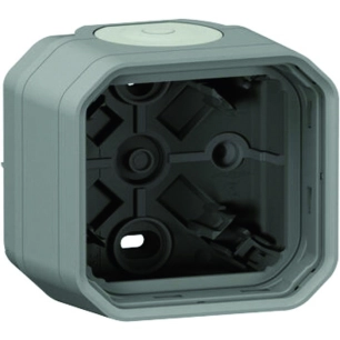 Boitier plexo 1 poste en saillie gris - LEGRAND