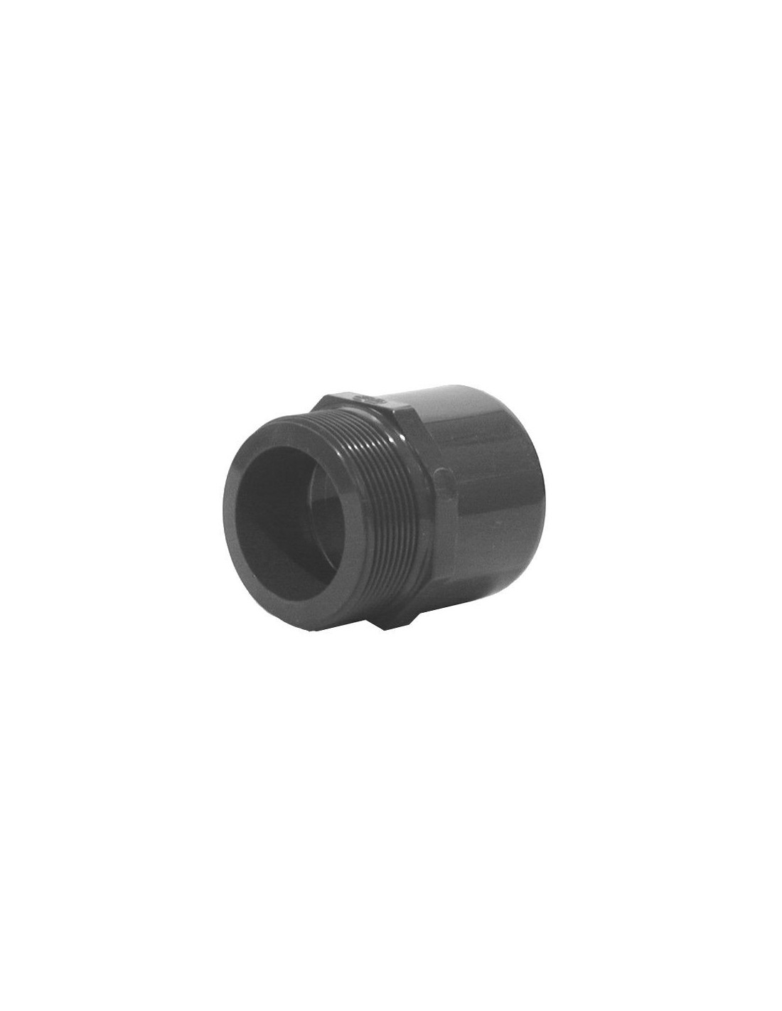 Douille Cannelée PVC Pression 30 Mm - Raccord à Coller Avec Filetage Mâle 26x34 Pour Irrigation, Piscine