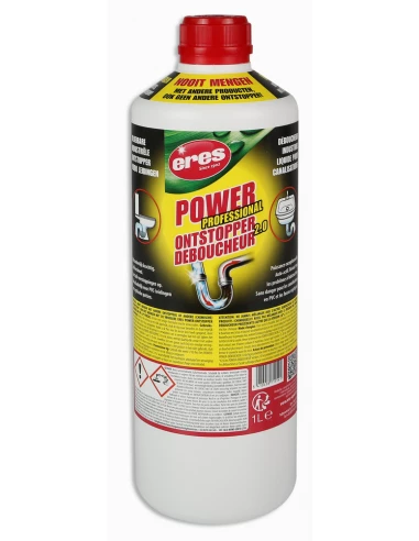 Déboucheur Liquide Power Professionnel 2.0 Flacon 1Litre - ERES