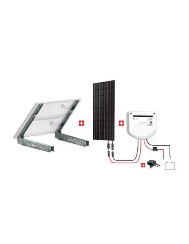 Kit Abris 300w - 12v - Régulateur Mppt - Support Basique - KIT ABRIS 300W 12V - UNITECK