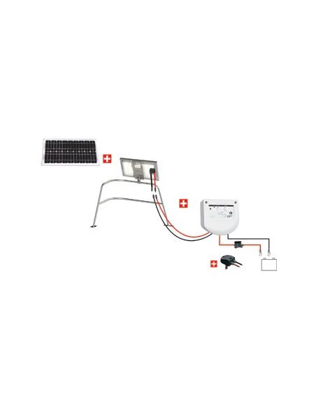 Kit Nautisme 20w - 12v - Régulateur Pwm - Support Balcon - KIT NAUTISME 20W 12V - UNITECK