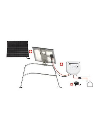 Kit Nautisme 50w - 12v Panneau Monocristallin - Mppt Support Balcon - KIT NAUTISME 50W 12V - U