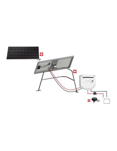 Kit Nautisme 80w - 12v Panneau Monocristallin - Mppt Support Balcon - KIT NAUTISME 80W 12V - U
