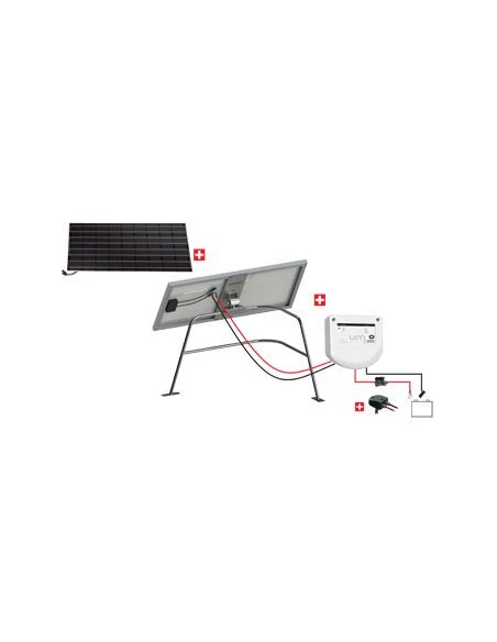 Kit Nautisme 100w - 12v Panneau Monocristallin - Mppt Support Balcon - KIT NAUTISME 100W 12V -