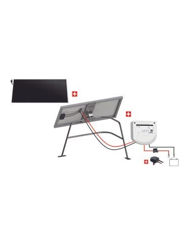 Kit Nautisme 110w - 12v Panneau Back Contact - Mppt Support Balcon - KIT NAUTISME 110W 12V - U