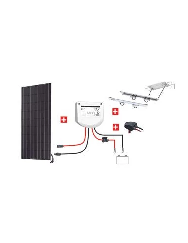 Kit Nautisme 150w - 12v Panneau Monocristallin - Mppt Support Portique - KIT NAUTISME 150W 12V