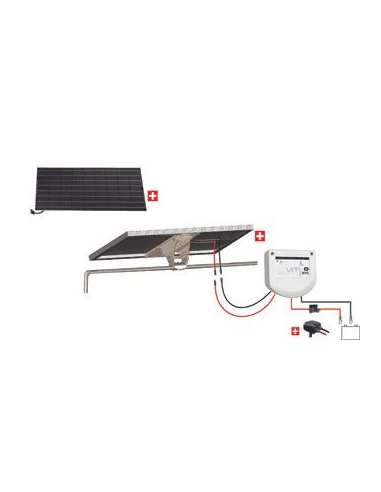 Kit Nautisme 100w - 12v Panneau Monocristallin - Mppt Support Portique/Balcon - UNITECK