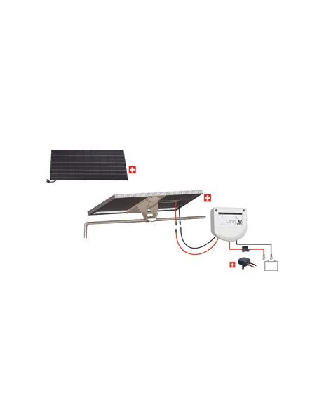 Kit Nautisme 100w - 12v Panneau Monocristallin - Mppt Support Portique/Balcon - UNITECK