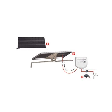 Kit Nautisme 150w - 12v Panneau Monocristallin - Mppt Support Portique Inclinable - UNITECK
