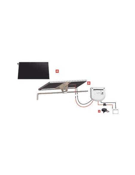 Kit Nautisme 150w - 12v Panneau Back Contact - Mppt Support Portique Inclinable - UNITECK
