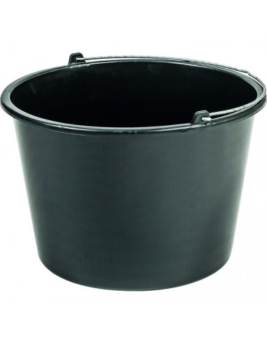 Seau Agricole 13 Litres - Plastique Vert Avec Anse Métal - Ø32 X H27 Cm - Fabriqué En France