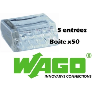 50 wago 5 entrées, borne de connexion automatique tranparente