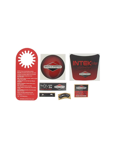 Kit Autocollant Pour Moteur Briggs & Stratton, Se Monte Sur Les Séries: 124602, 124672, 124682, 125602, 125607, 125682, 127602,