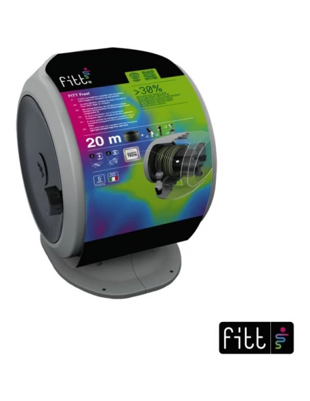 Dévidoir tuyau d'arrosage Fitt Freel Grey 20 mêtres Nozzle Box