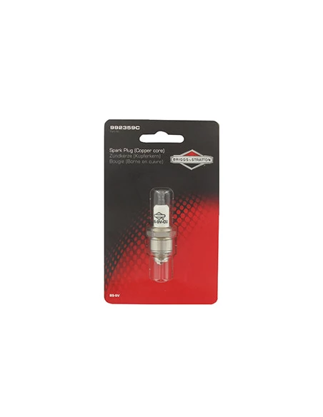 Bougie Briggs & Stratton 9923359c Avec Borne En Cuivre. Pour Moteurs Bs-Sv À Soupape Latérale. Référence B&S Vrac: 992300. Rempl