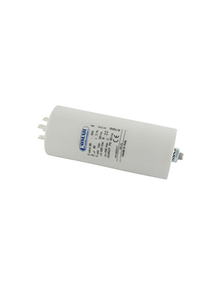 Condensateur Électrique Universel 80 Uf. - Fixation M8 , Ø: 50 Mm , H: 120 Mm