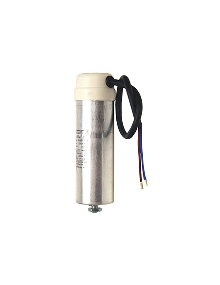 Condensateur Électrique Universel Métallique 80 Uf - Fixation M8 , Ø: 55 Mm , H: 160 Mm