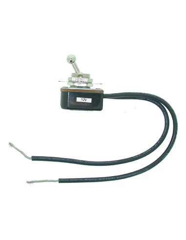 Contacteur / Interrupteur À Bascule Universel À Visser - Ø: 12mm (livré Avec 15 Cm De Fil Électrique)