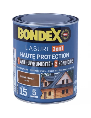 Lasure 2en1 5ans couleur teck - BONDEX