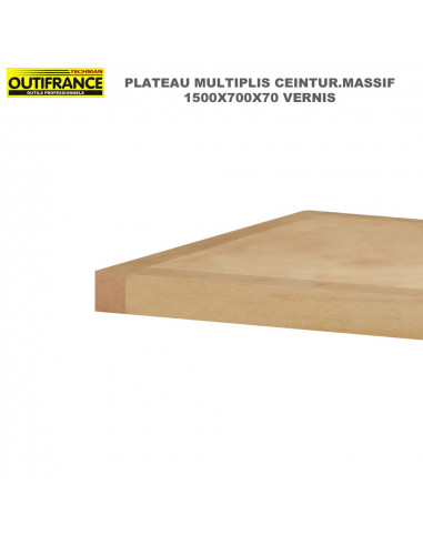 Plateau etabli pro 1.50m massif 1500x700x70 vernis