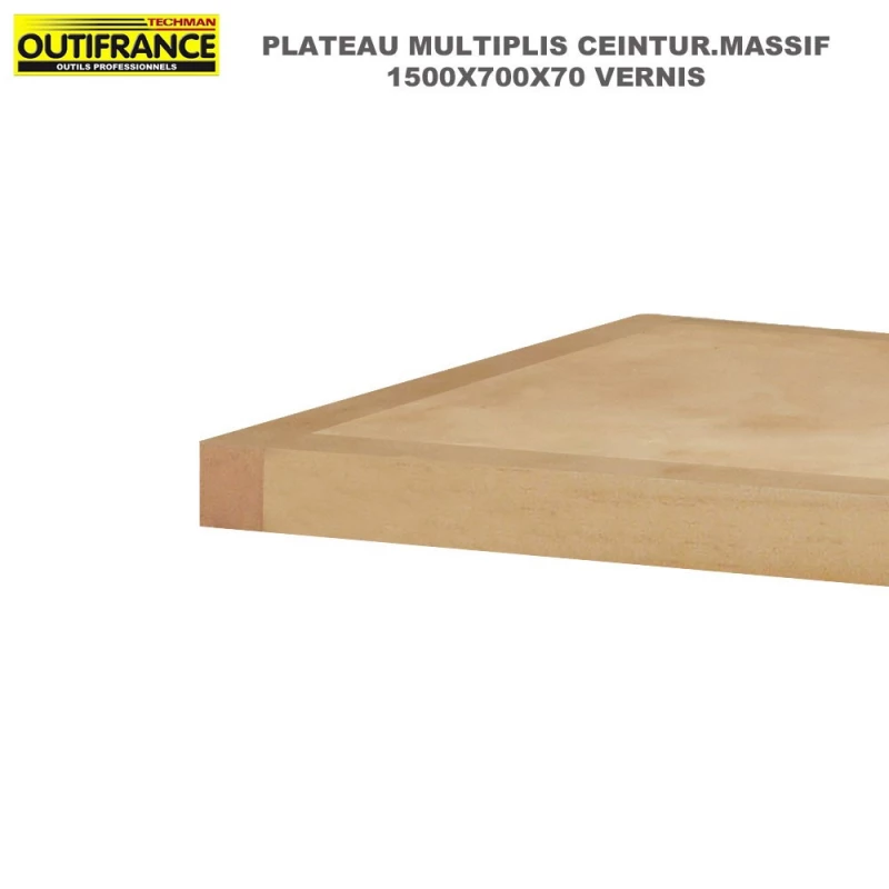 Plateau etabli pro 1.50m massif 1500x700x70 vernis