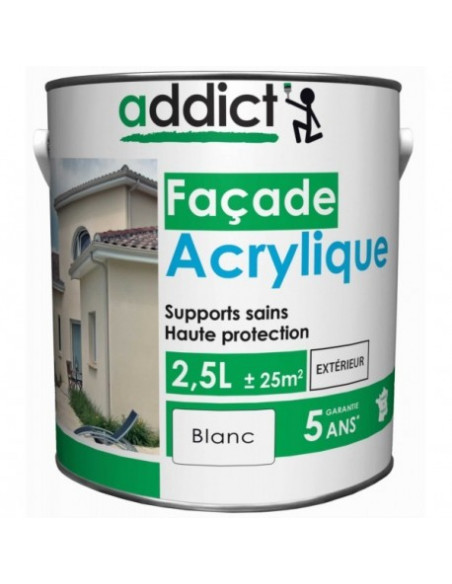 Peinture Façade acrylique 2.5 litres Ton Pierre - ADDICT