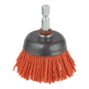 Brosse Tasse Fil Nylon, Agressive, Vaste. Hexagonal Ø50mm 1505000 - WOLFCRAFT