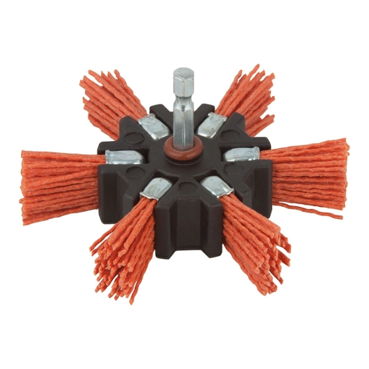 Vaste Brosse Éventail Fil Nylon Hexagonal Ø100x20mm 1512000 - WOLFCRAFT