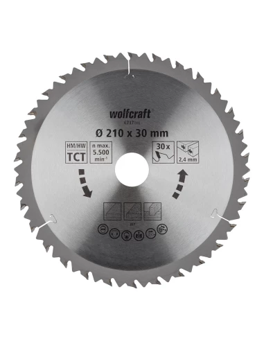 Lame De Scie Circulaire Ct, 30 Dents Ø210mm 6737000 - WOLFCRAFT