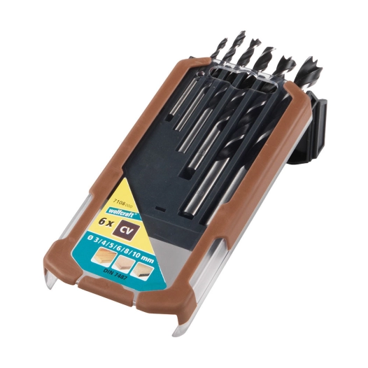 Pack De 6 Forets Spirale Pour Bois 7108000 - WOLFCRAFT