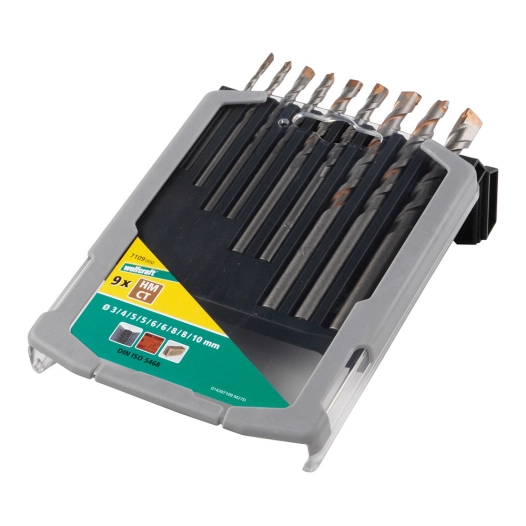 Jeu De Forets Spéciaux Pour Béton Ct 9 Pièces Ø3-10 7109000 - WOLFCRAFT