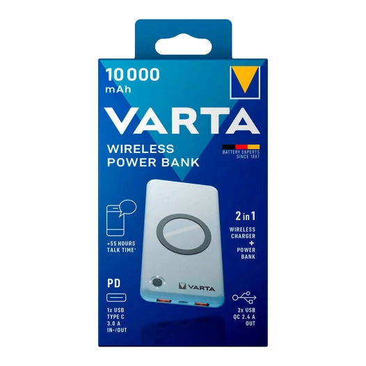 Wireless Power Bank 10.000ma Varta 100/240v - VARTA