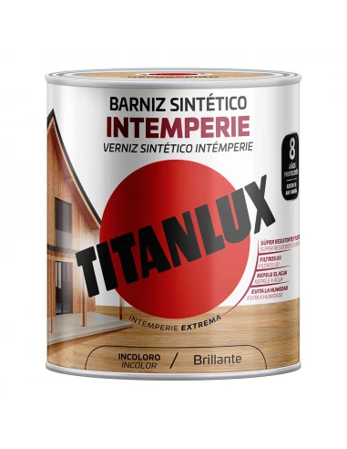 Vernis Exterieur Synthetique Brillant Incolore 0,250l Titanlux M14100014. - TITANLUX