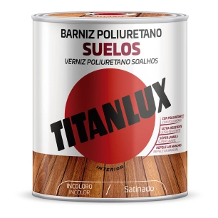 Vernis Polyuréthane Incolore Satiné Pour Sols 0,750l Titanlux M17100034 - TITANLUX